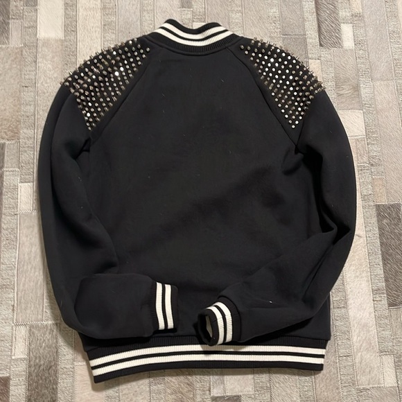 PINK Black Letterman Jacket w/Nailheads - Picture 4 of 6